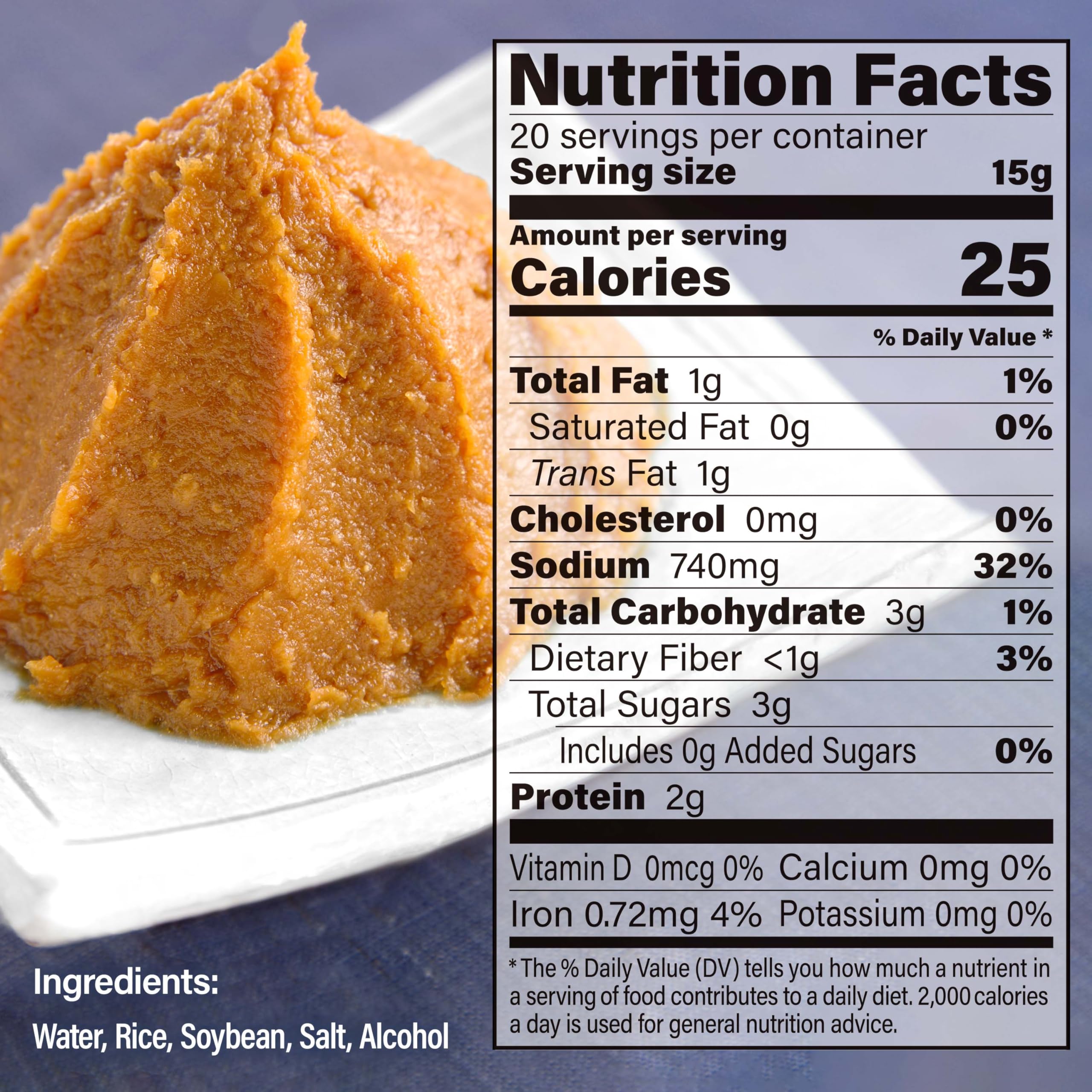 Chaganju miso paste ingredients highlight clean, natural flavor.
