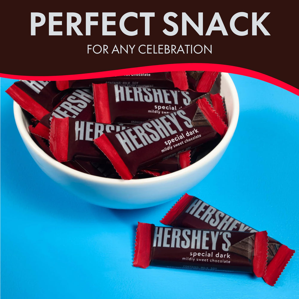Office candy supply with bulk Hershys Special Dark bars