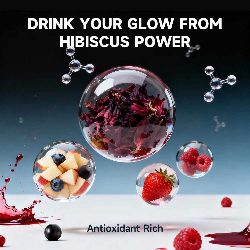 Chaism Hibiscus Berry Quartet caffeine-free tea ideal for evenings.