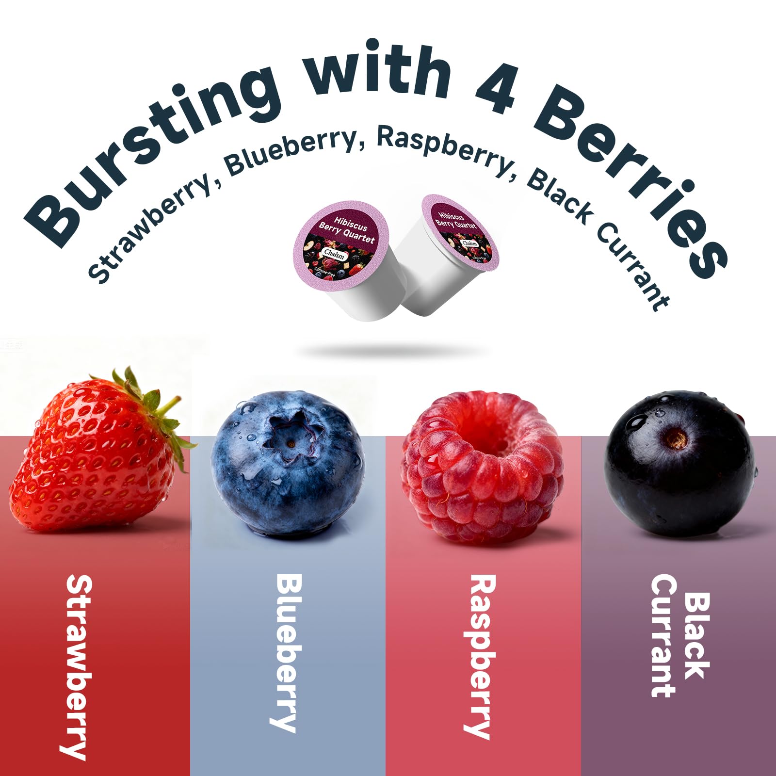 Chaism Hibiscus Berry Quartet steaming tea cup ready to enjoy.