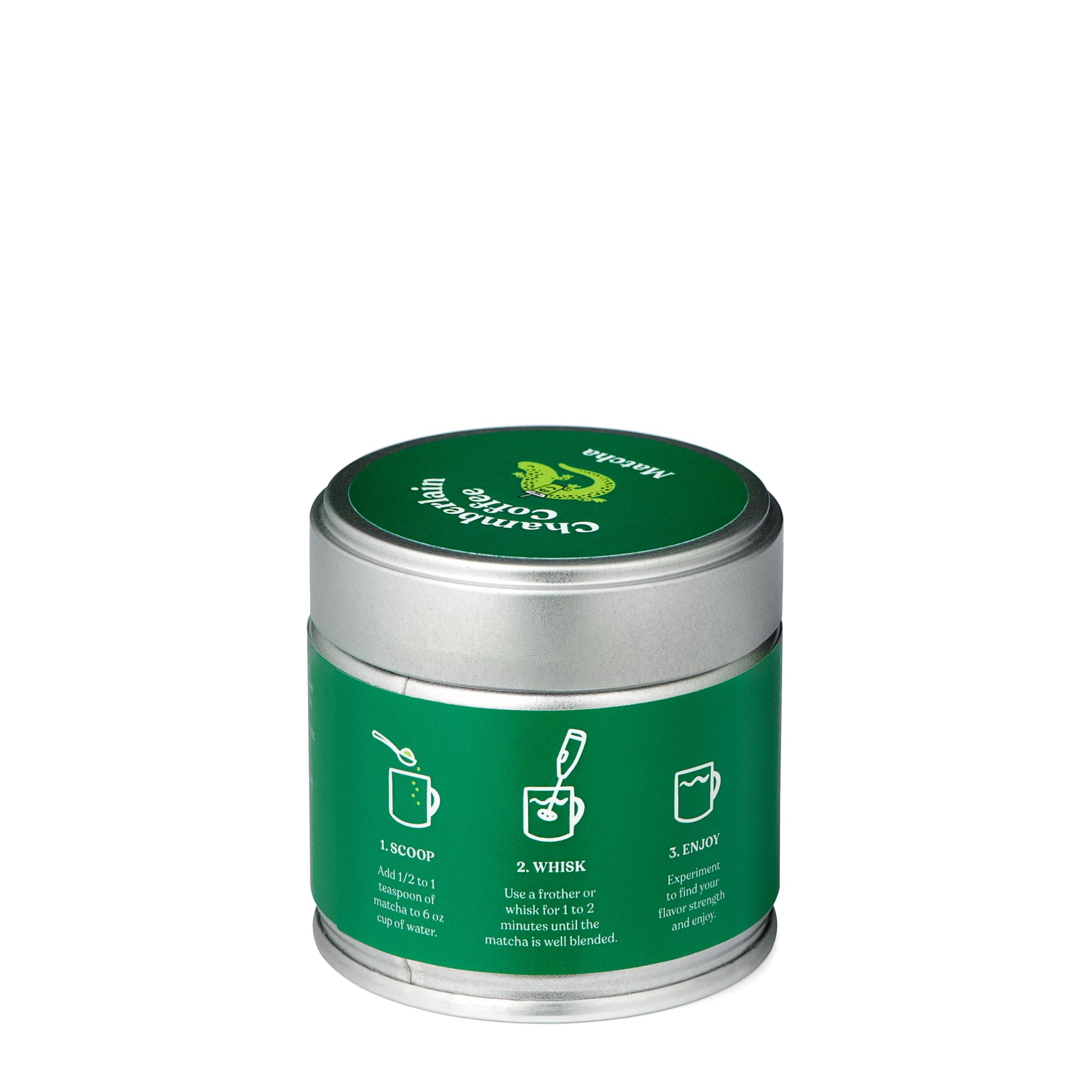 Chamberlain Coffee ceremonial matcha powder texture close-up, silky grind for smooth mixing