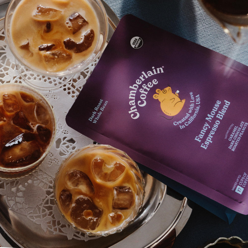 Chamberlain Coffee cup with rich crema and inviting aroma for mornings.