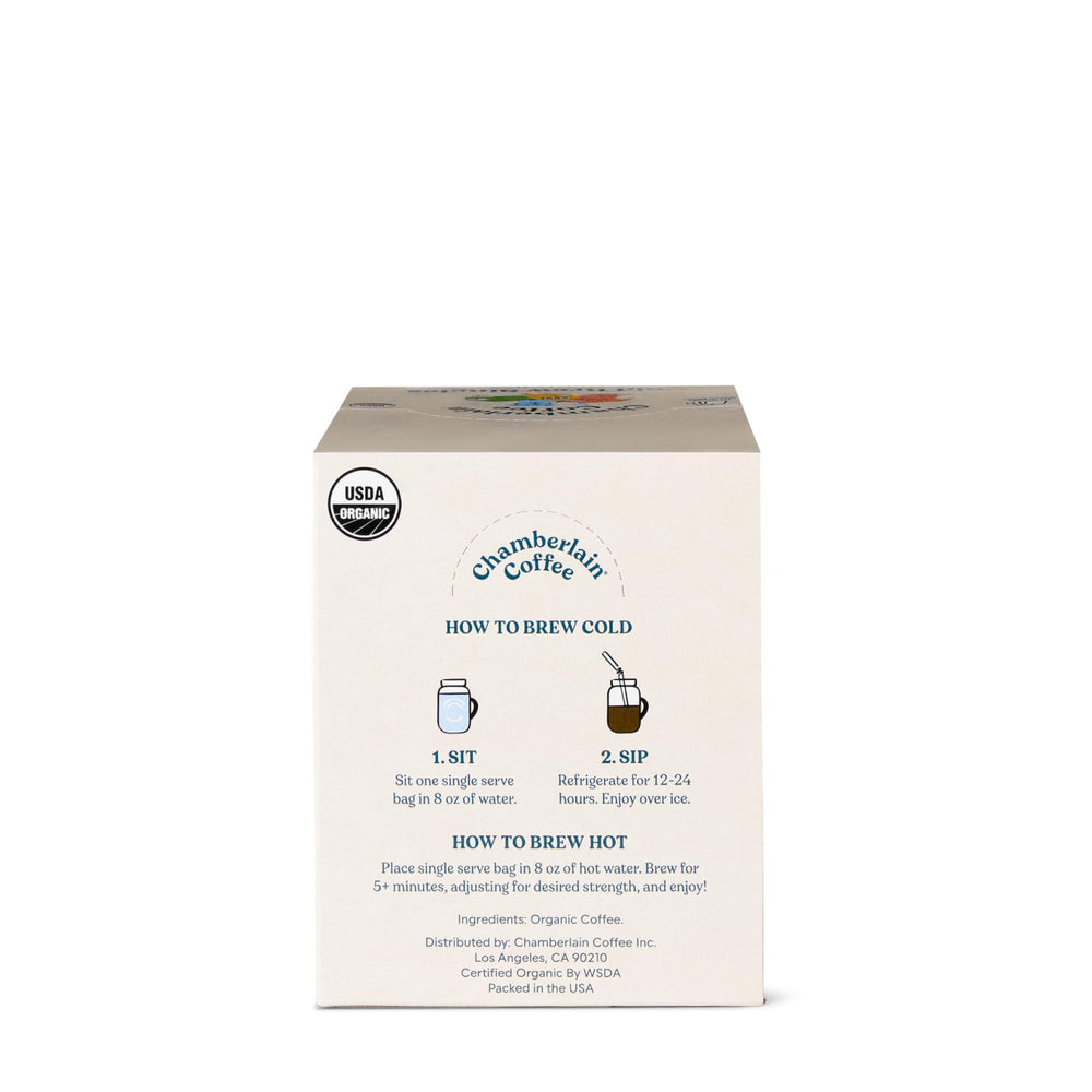Chamberlain Coffee hot or iced brew bag for versatile prep