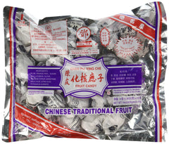 Chan Pui Ying Che dried plum fruit candy packaging, gluten-free snack ideal for sharing.
