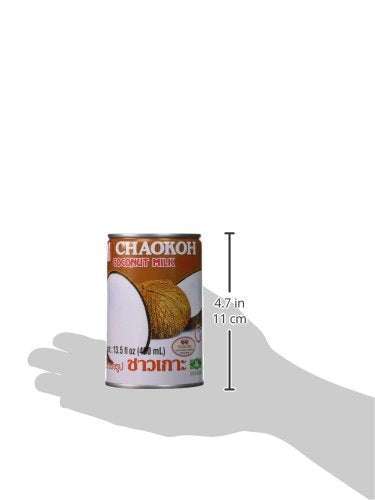 Chaokoh coconut milk ingredients label, versatile for sweet and savory dishes.