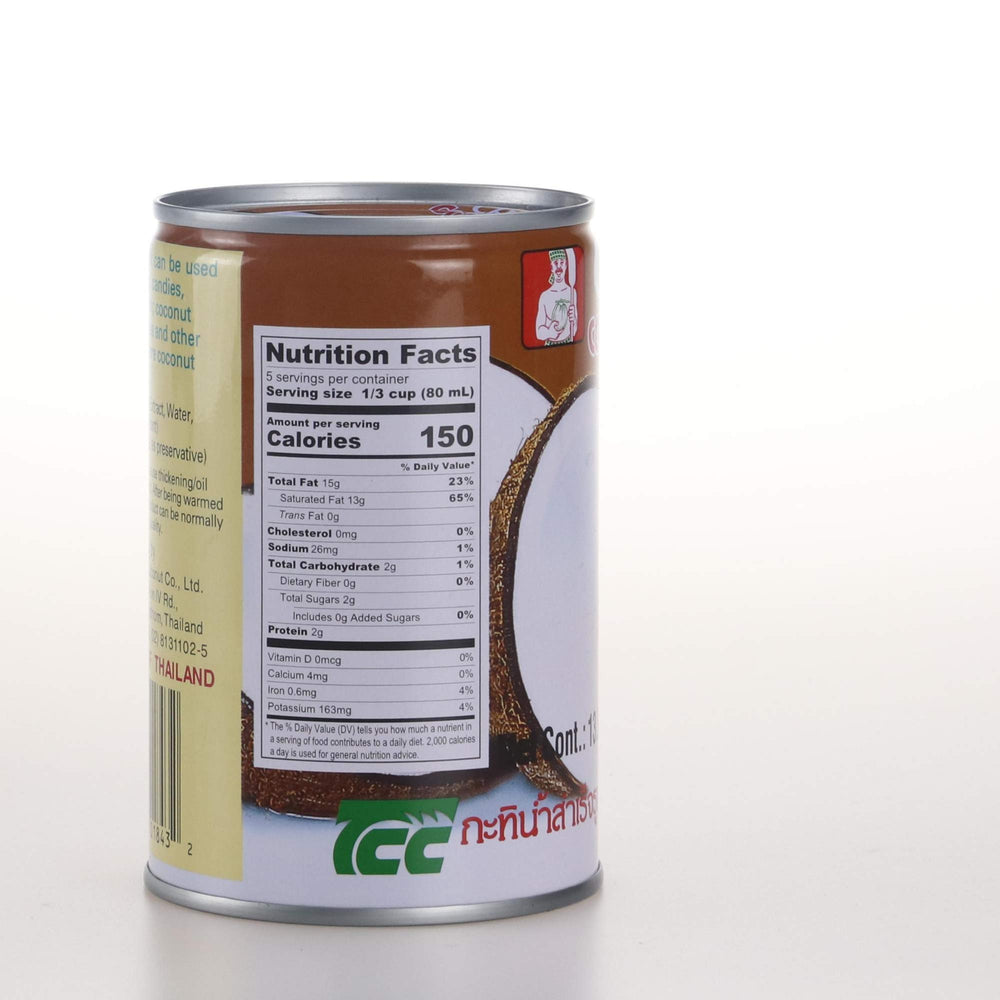 Chaokoh Coconut Milk Unsweetened six-pack stacked for convenient stocking and cooking prep