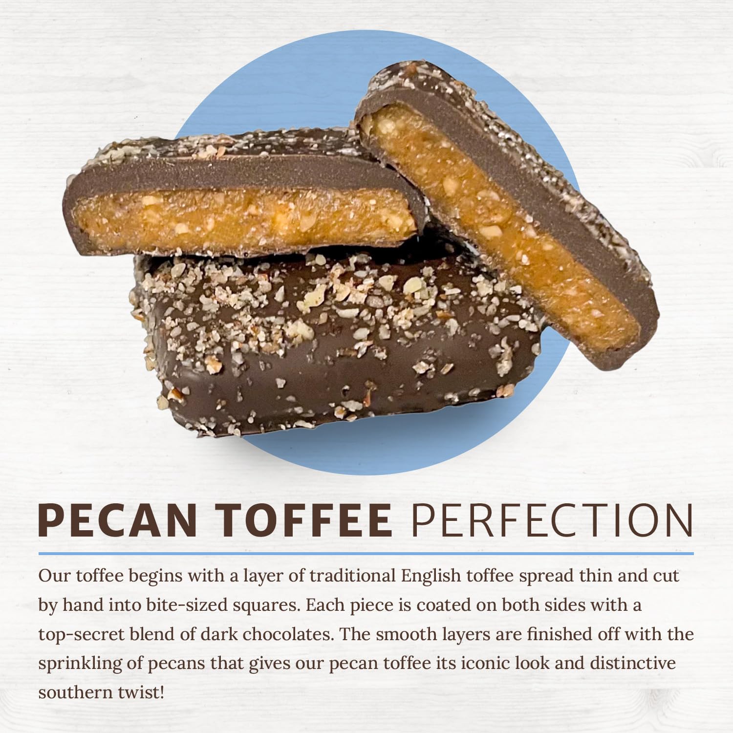 Chapel Hill Toffee natural gluten-free ingredients list on packaging