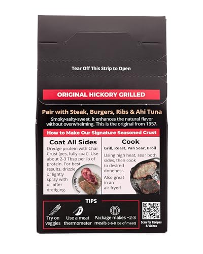 Grilled steak with Char Crust Hickory Rub for smoky, balanced flavor.