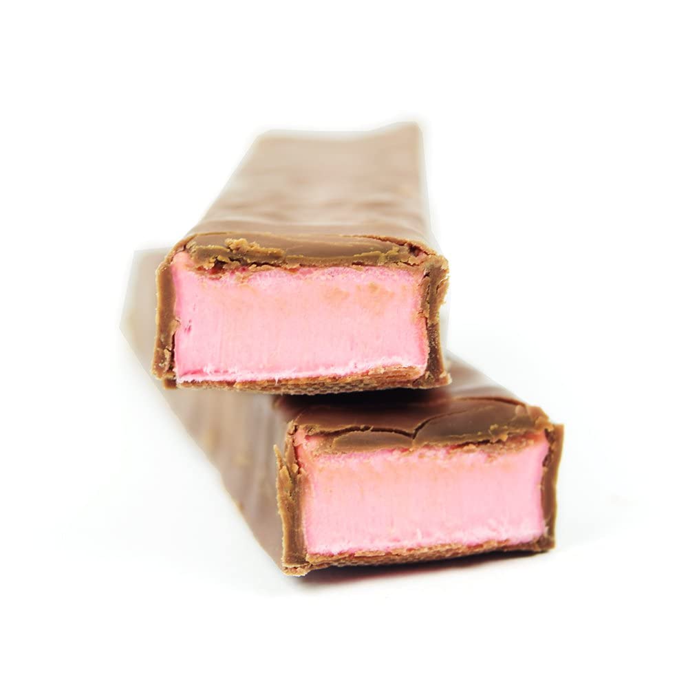 Charleston Chew Strawberry bar wrapper close-up, easy to stash for on-the-go snacking.