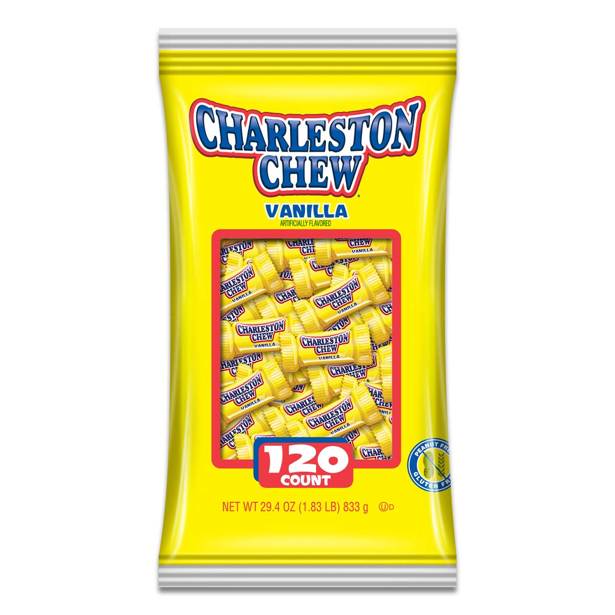 Charleston Chew vanilla chocolate-coated nougat bar, chewy bite ideal for a quick snack