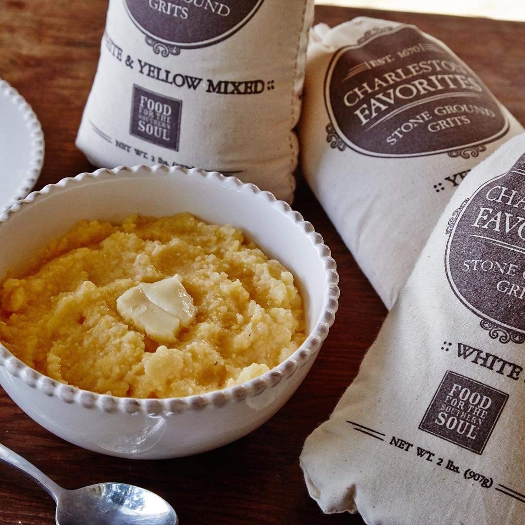 Charleston Favorites authentic millstone grinding process for stone-ground grits