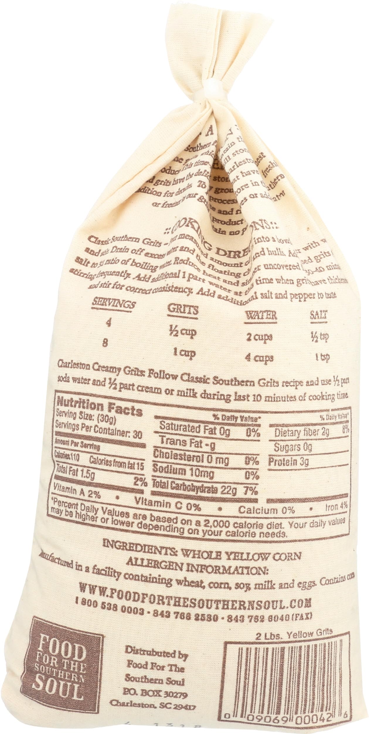 Charleston stone-ground grits texture close-up