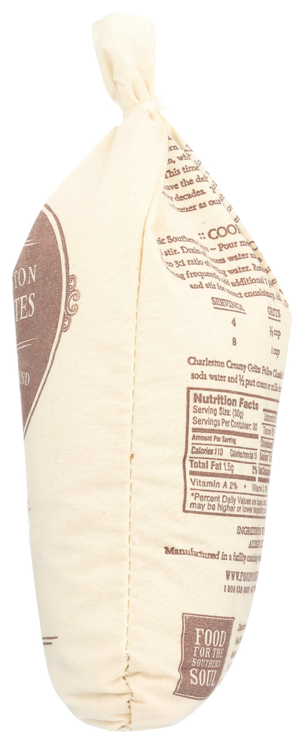 Yellow Charleston grits with warm golden tone