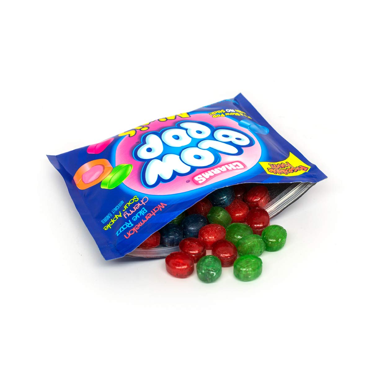 Charms Mini Pops Cherry flavor highlighting classic sweetness.