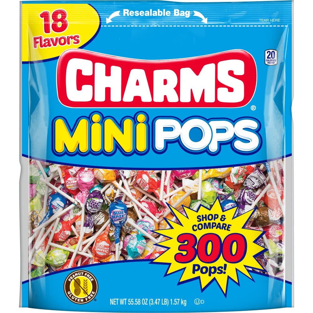 Charms Mini Pops Watermelon flavor, ideal for party favors and pinatas