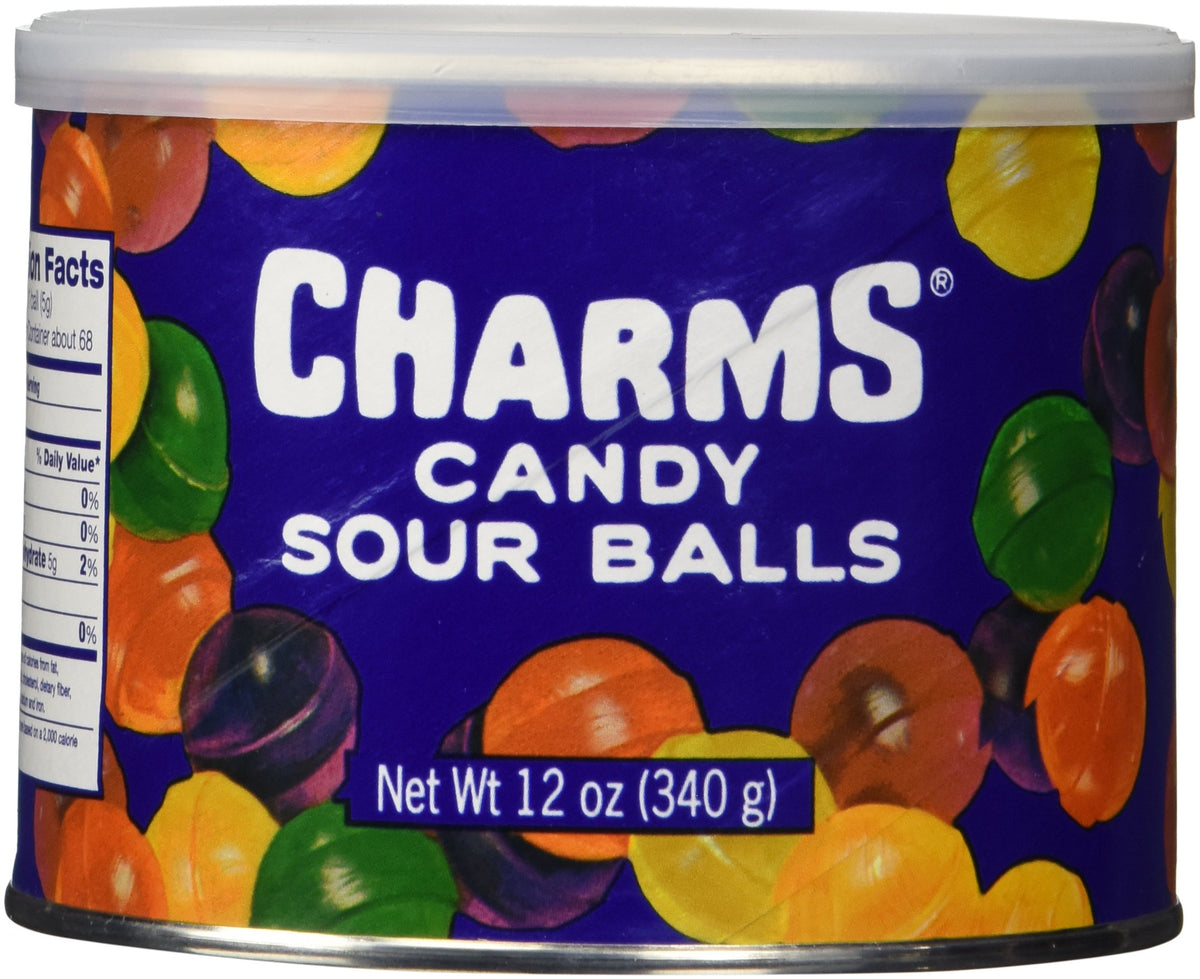 Charms Sour Balls assortment showing vibrant colors for snacking