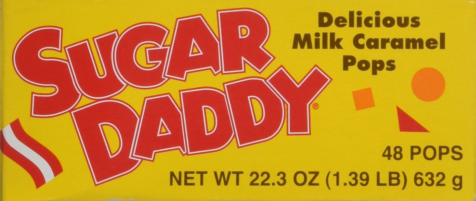 Charms Sugar Daddy Pops close-up showing creamy caramel center