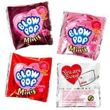 Charms Valentine Blow Pop Minis packaging ideal for classroom treats