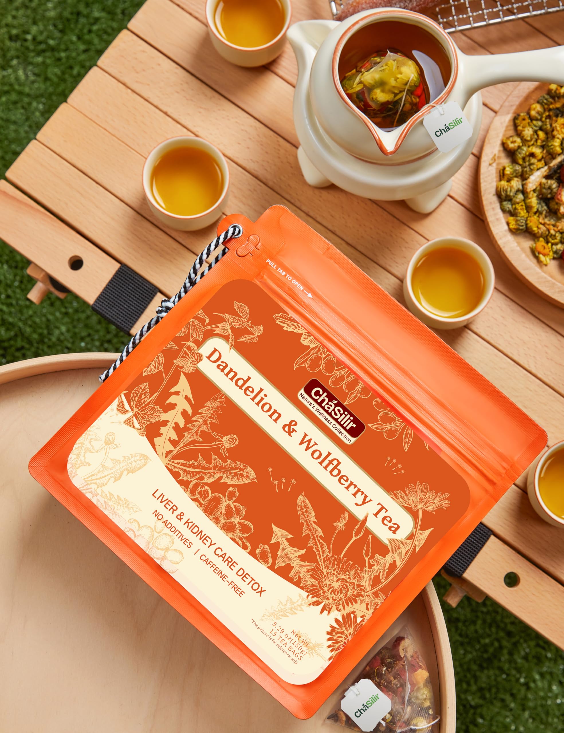 ChaSilir iced detox tea in glass delivers a refreshing cleanse option.