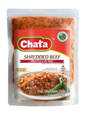 Chata Machaca Res pack front shows authentic dried beef for quick Mexican meals.
