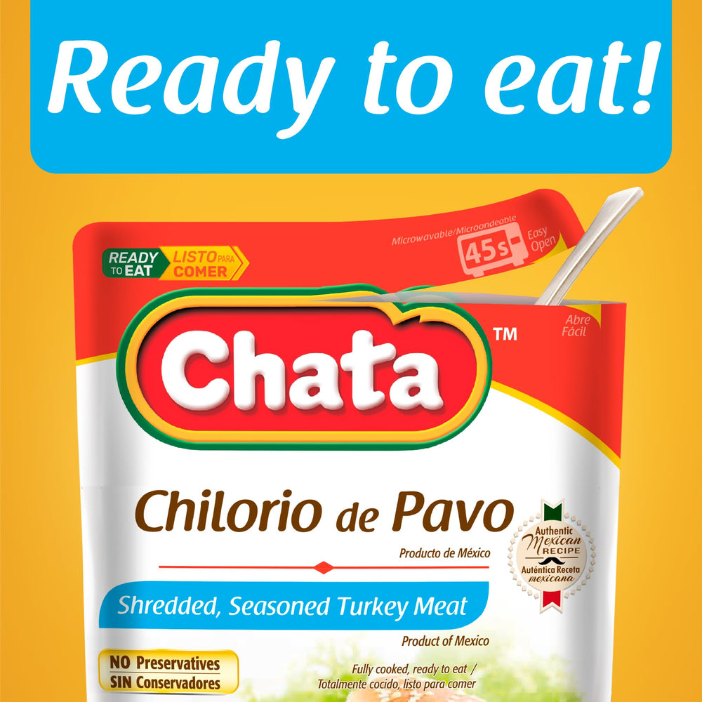 Chata Mexican Turkey Chilorio shredded turkey for weeknight dinners.