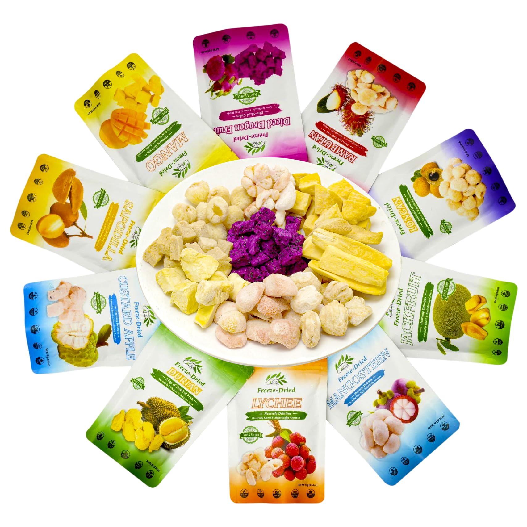 CHAVI freeze dried longan bites; convenient tropical sweetness