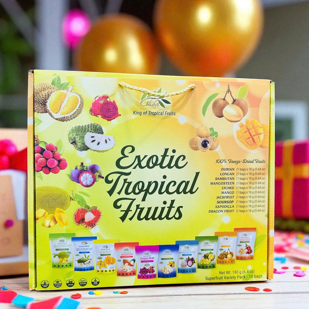 CHAVI freeze dried mangosteen pieces; bright, refreshing flavor