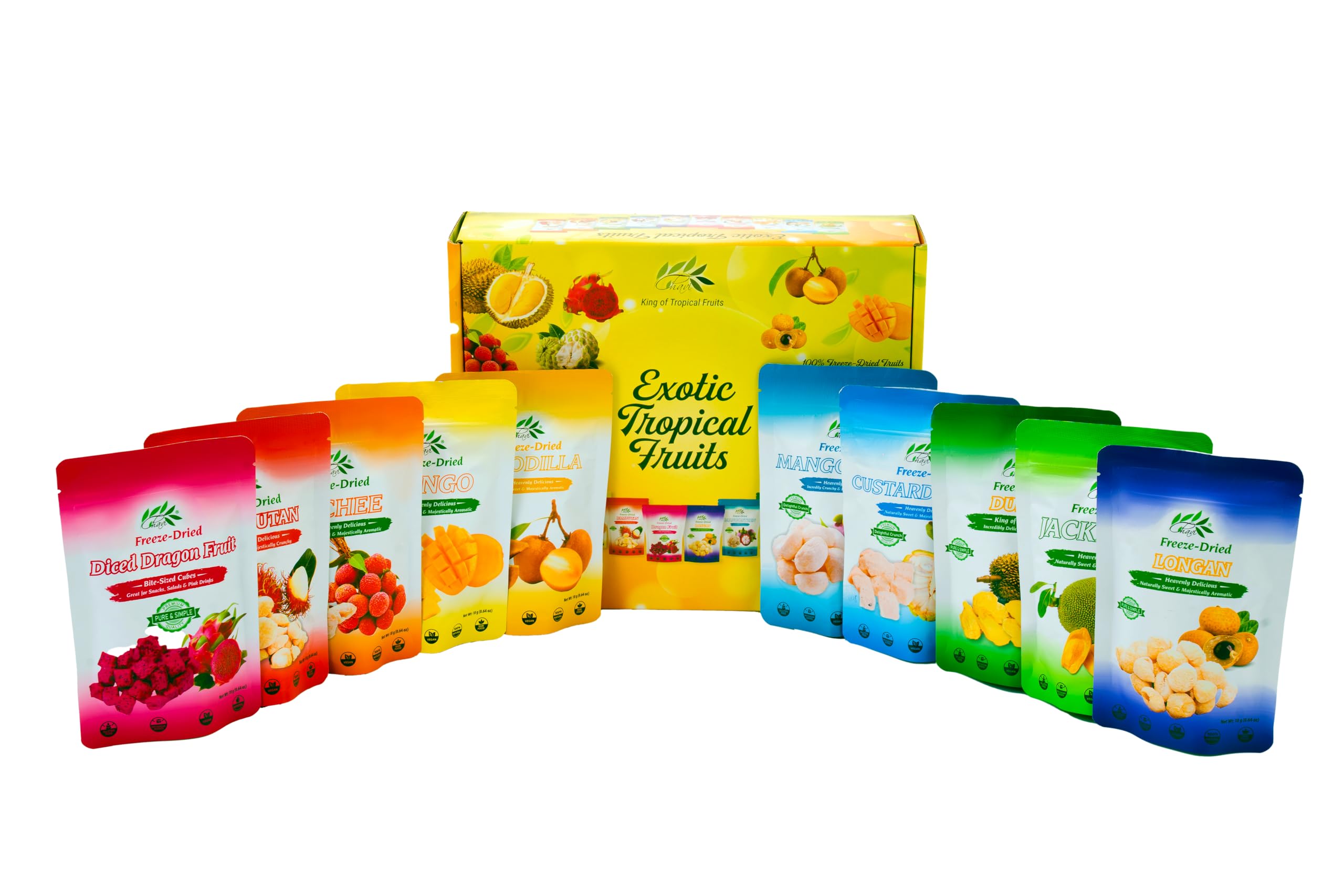 CHAVI freeze dried sapodilla tidbits; natural sweetness and energy boost