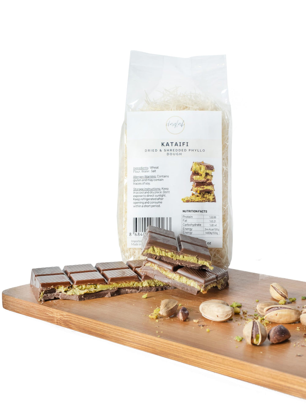 CHAYLAK Kataifi used in baklava assembly for flaky layers.