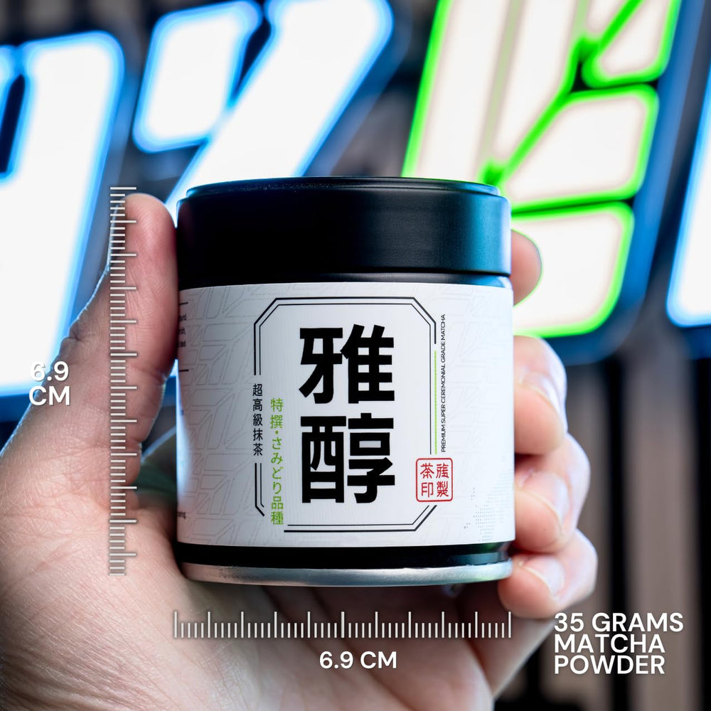 Chazoku Samidori stone-milled powder for silky microfoam