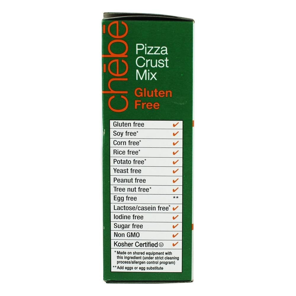 Chebe finished crust slice from oven, gluten-free bread option.