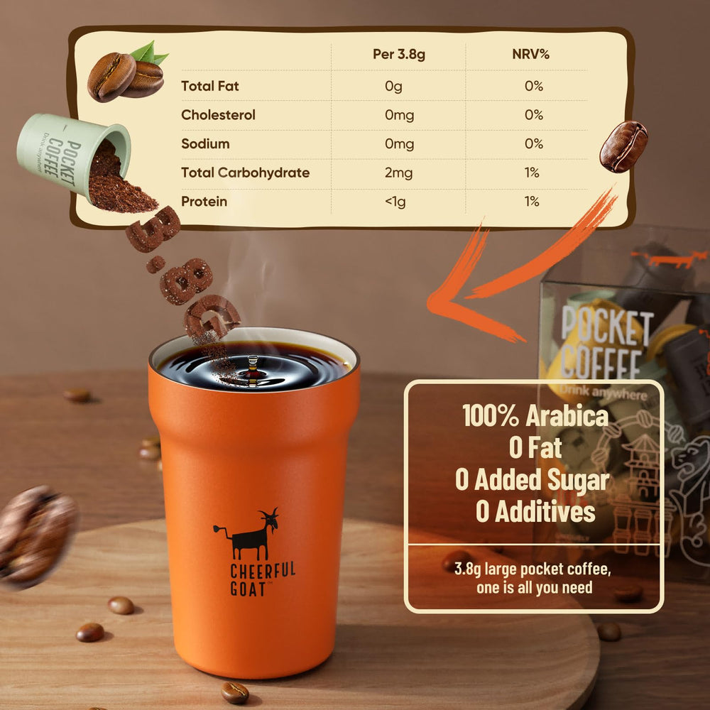 CheerfulGoat freeze-dried coffee powder dissolves quickly in water