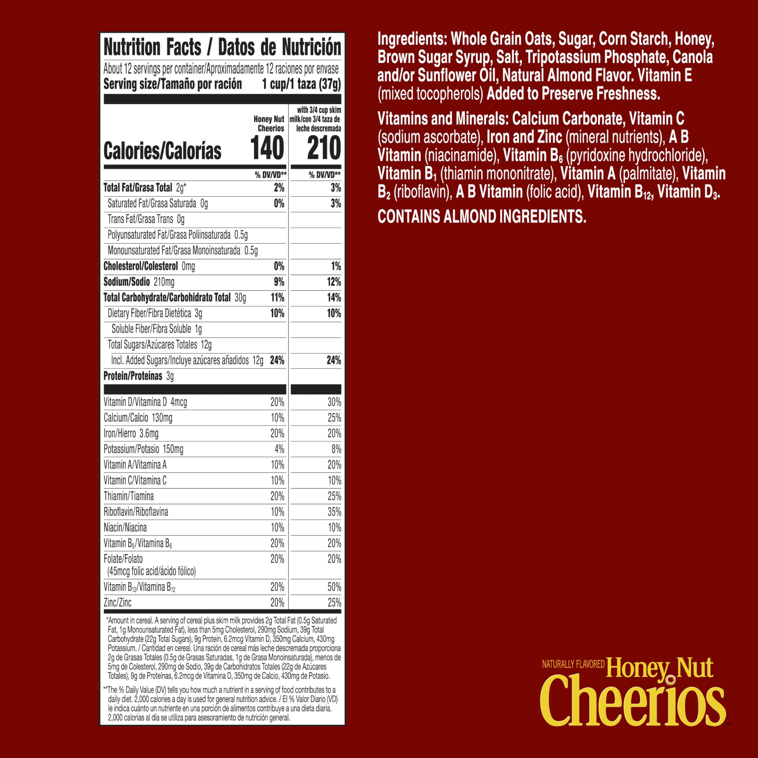Close-up of Cheerios box with positive affirmations visible.