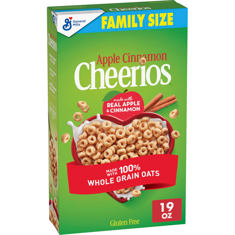 Cheerios Apple Cinnamon bowl with milk showing wholesome oats for a satisfying breakfast.