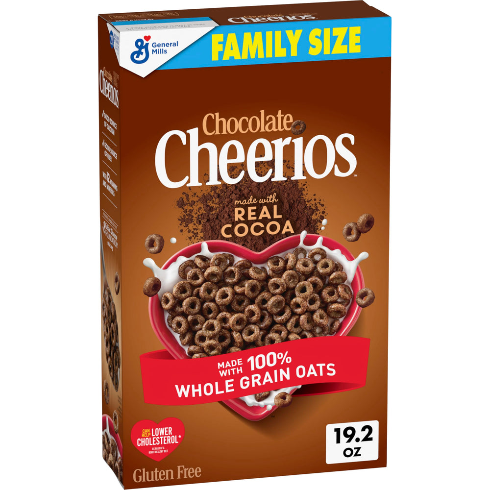 Cheerios Chocolate bowl with milk showing gluten-free breakfast option