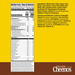 Cheerios Chocolate box front in a family size package
