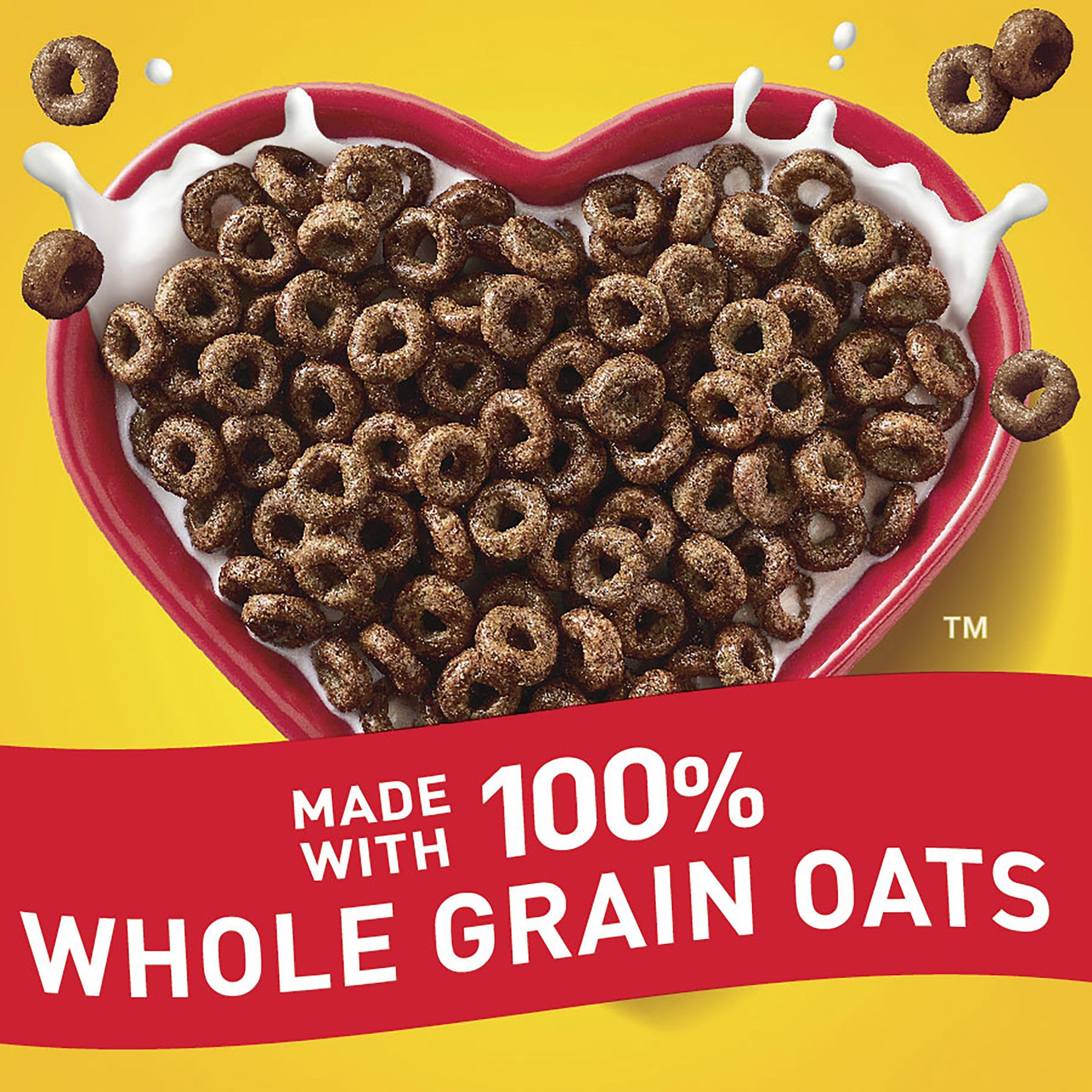 Cheerios Chocolate cereal box with gluten-free label indicates gluten-free choice.