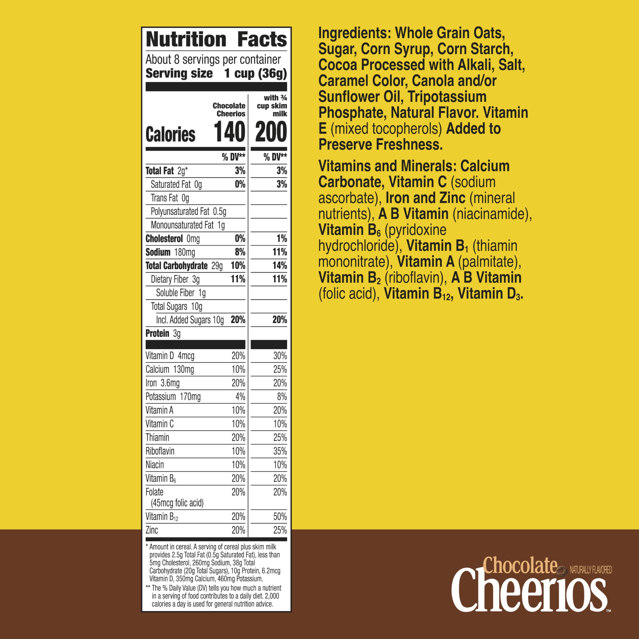 Pouring milk over Cheerios Chocolate cereal for a quick gluten-free breakfast.