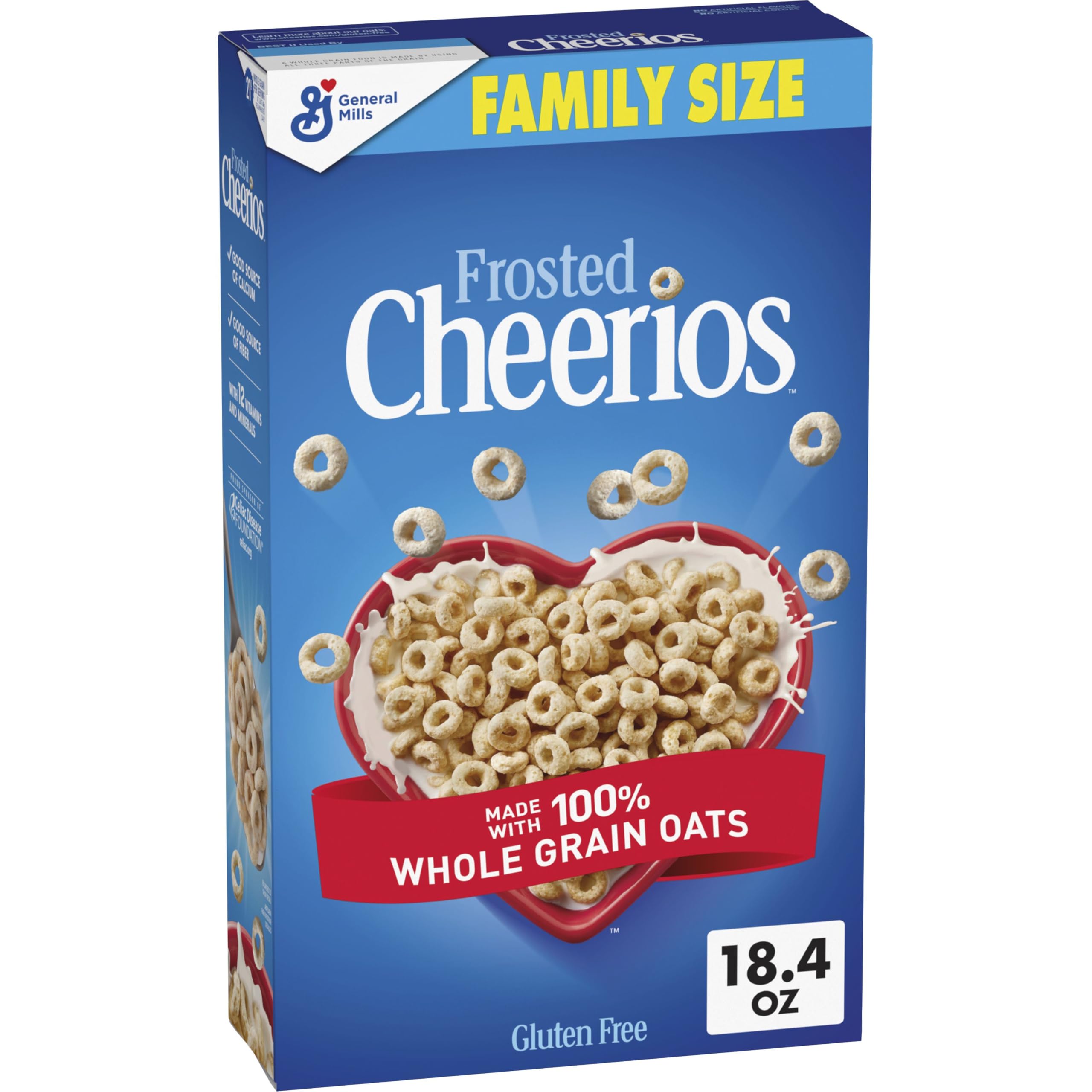 Cheerios Frosted Os in a bowl with milk for a wholesome breakfast.