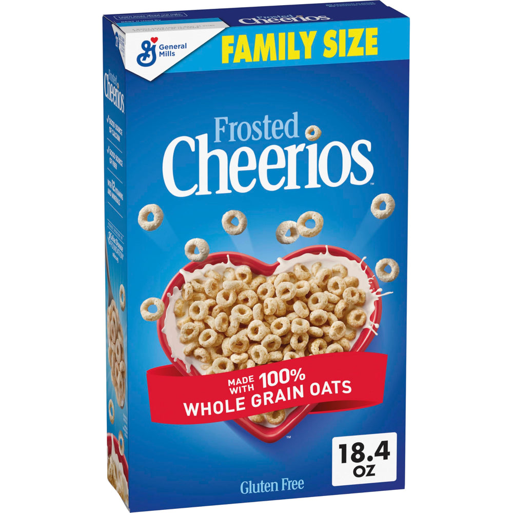 Cheerios Frosted Os in a bowl with milk for a wholesome breakfast.