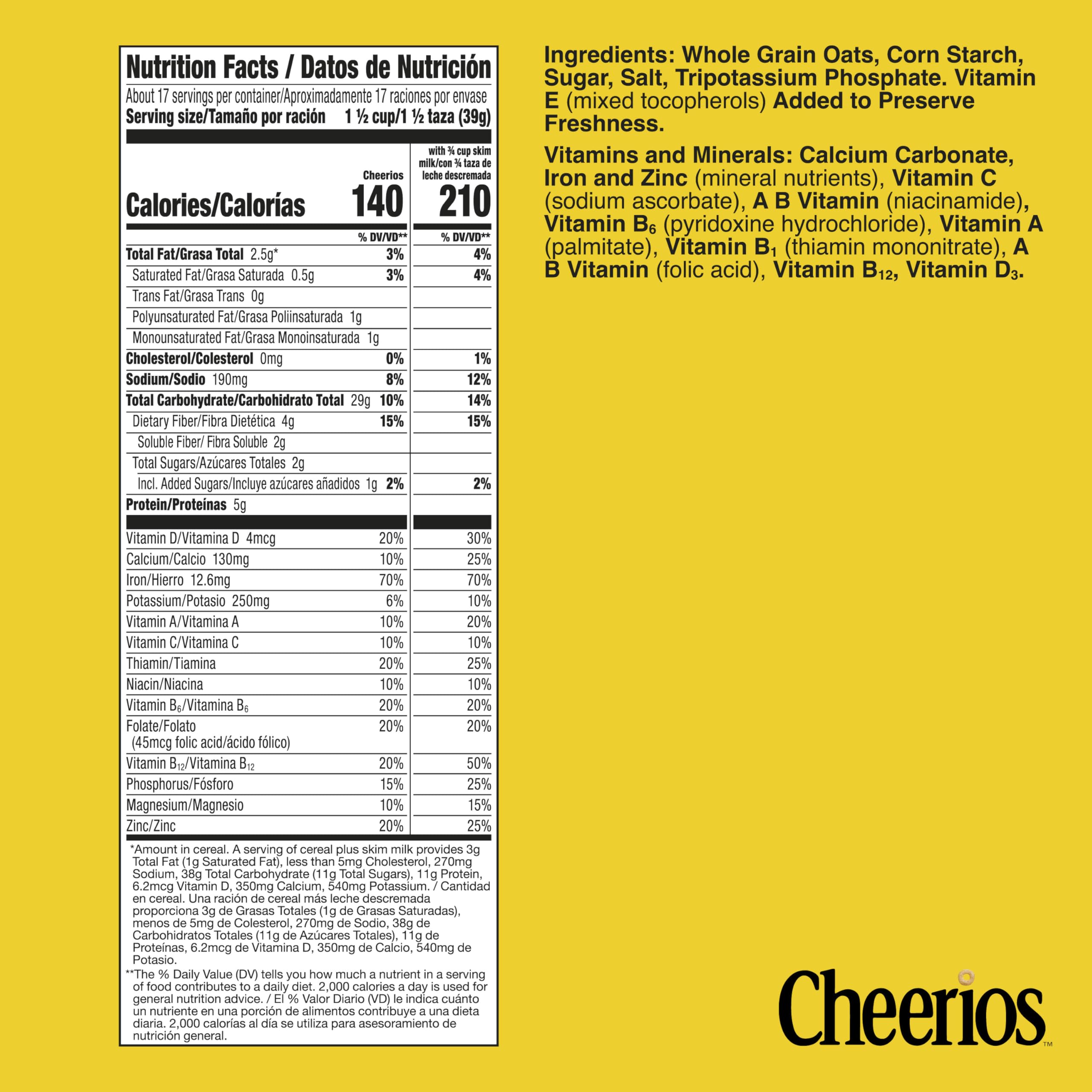Cheerios Heart Shapes cereal in a bowl with milk, whole grain oats.