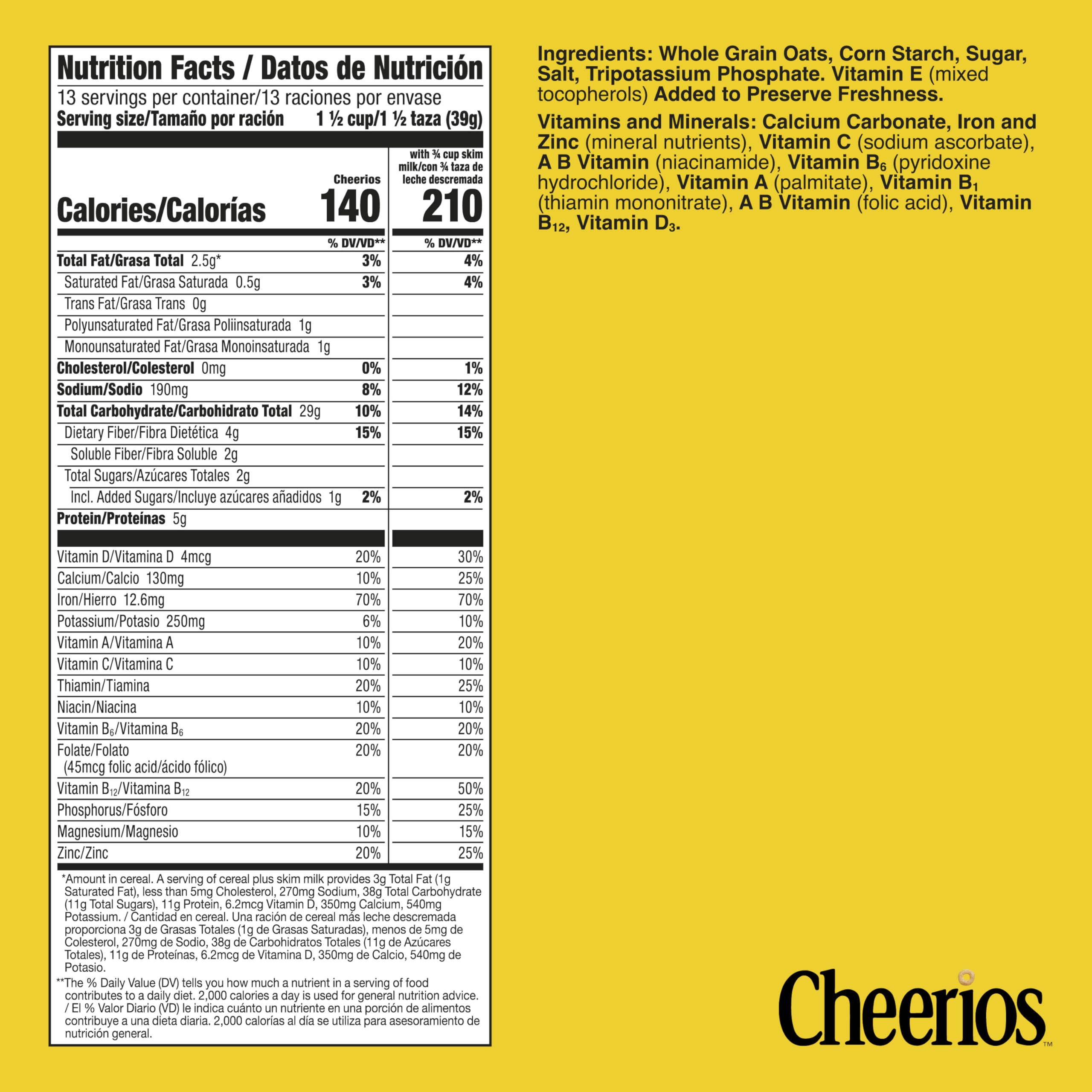 Cheerios Heart Shapes Os close-up highlights whole grain goodness.