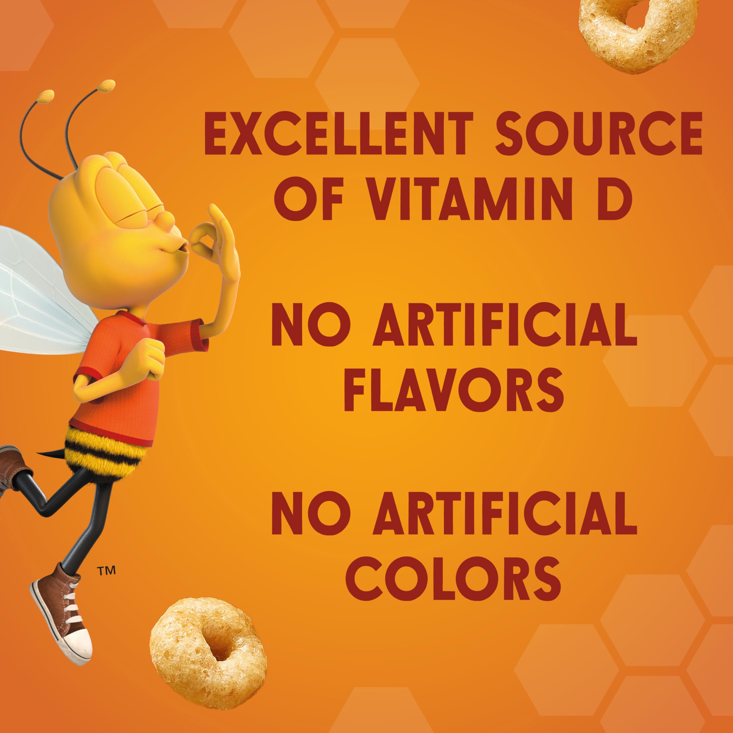 Cheerios Honey Nut cereal cup gluten-free label close-up signals allergen-conscious choice.