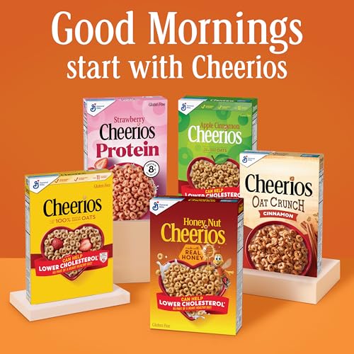 Cheerios Honey Nut box on kitchen counter suggesting family-friendly meals.