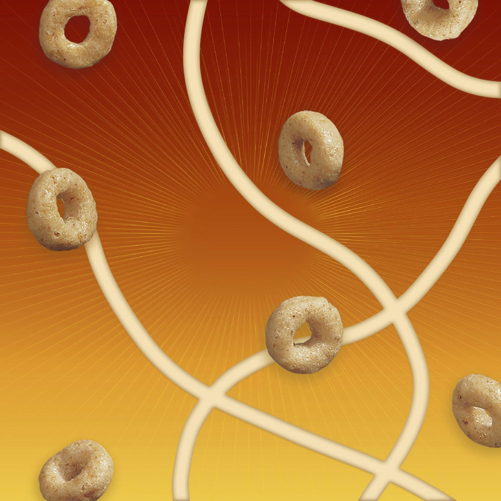 Close-up of Cheerios Honey Nut Cereal Bars crunch and texture.