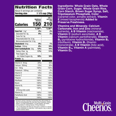 Pouring Cheerios Multi Grain cereal with milk for a quick breakfast