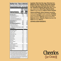 Pouring Cheerios Oat Crunch Almond into milk highlights a crunchy morning ritual.
