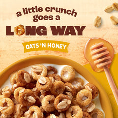 Cheerios Oat Crunch with milk bowl showcasing oats and honey flavor