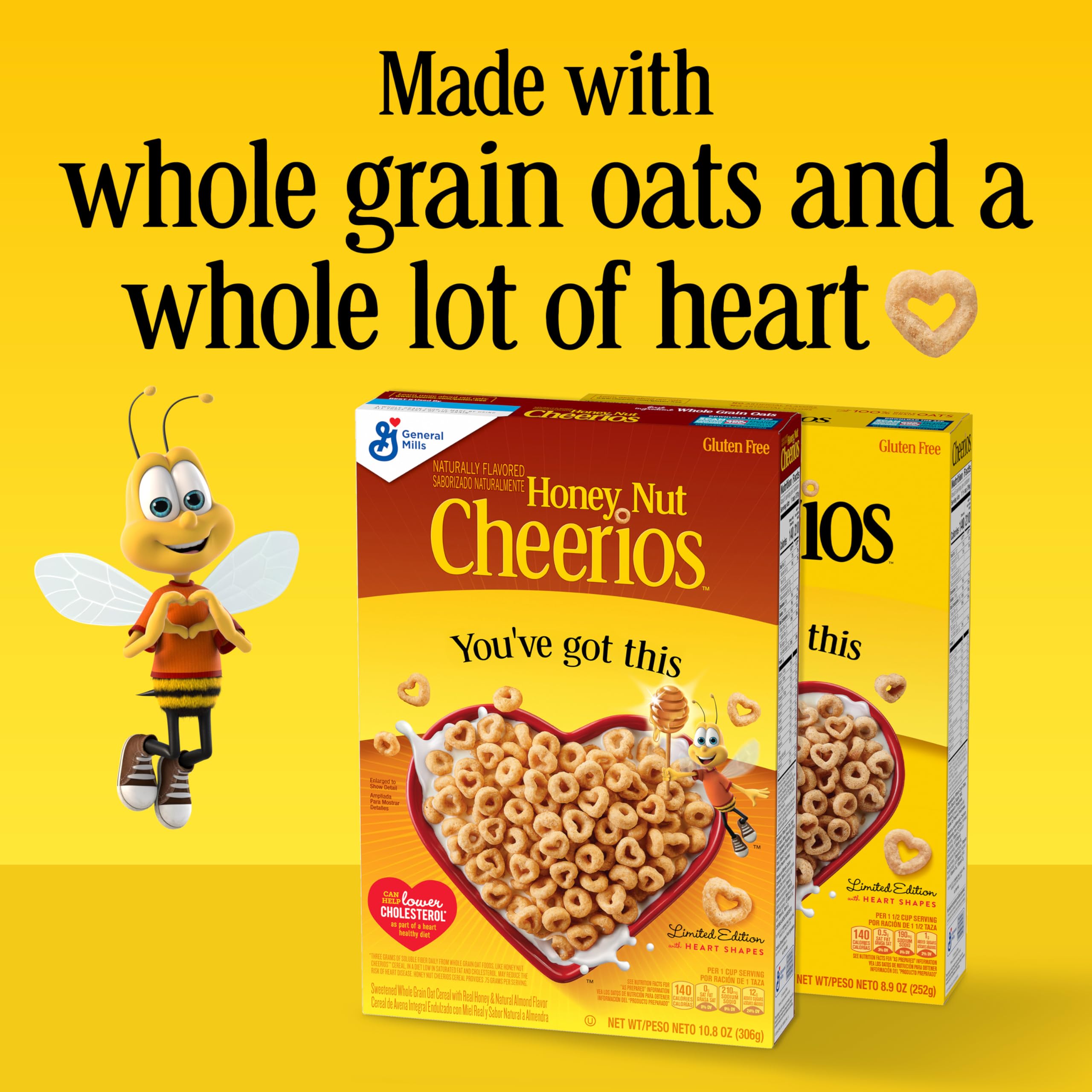 Cheerios Protein Cereal Cinnamon yogurt topping adds crunch to Greek yogurt.