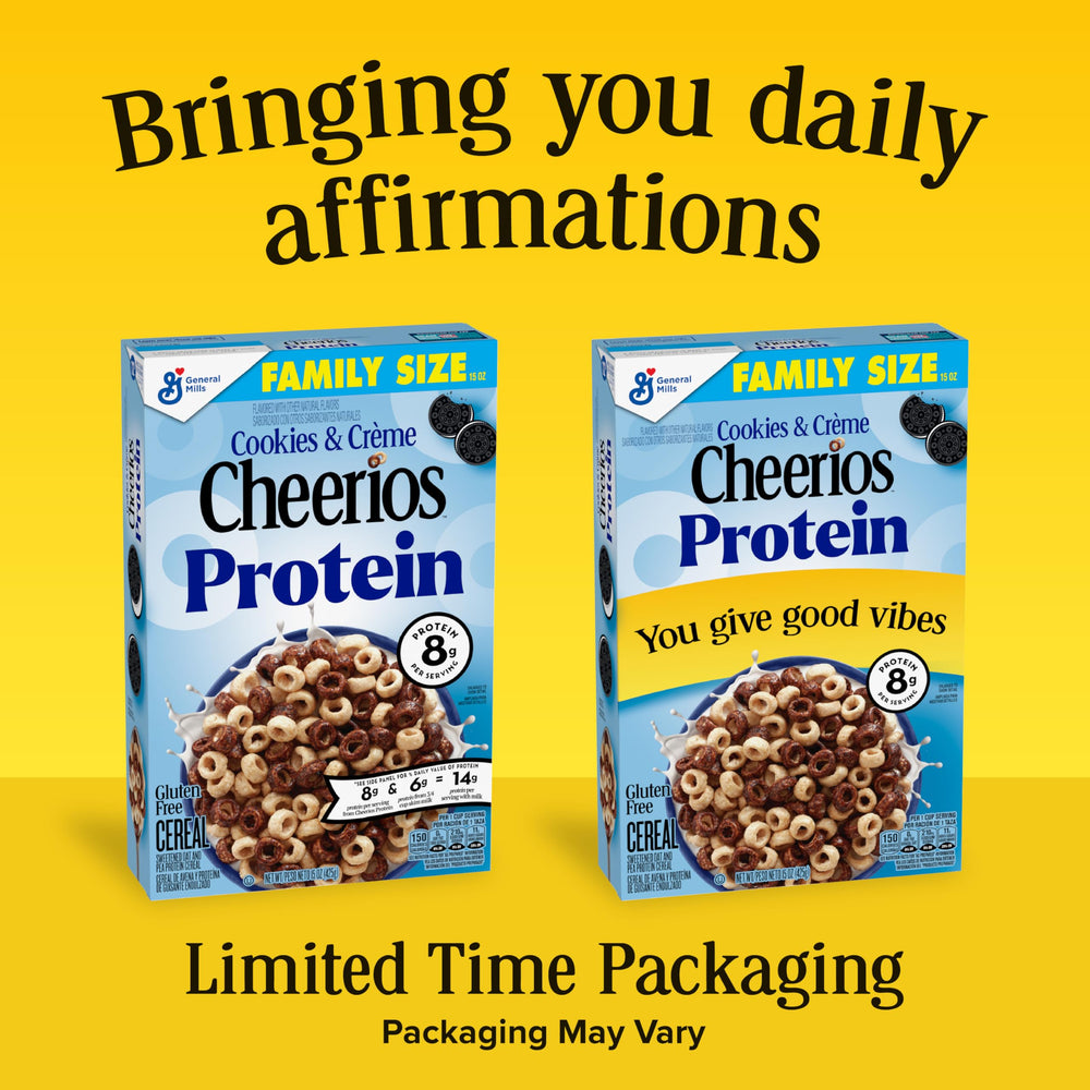 Close-up of Cheerios Protein Cookies and Creme texture and crunch